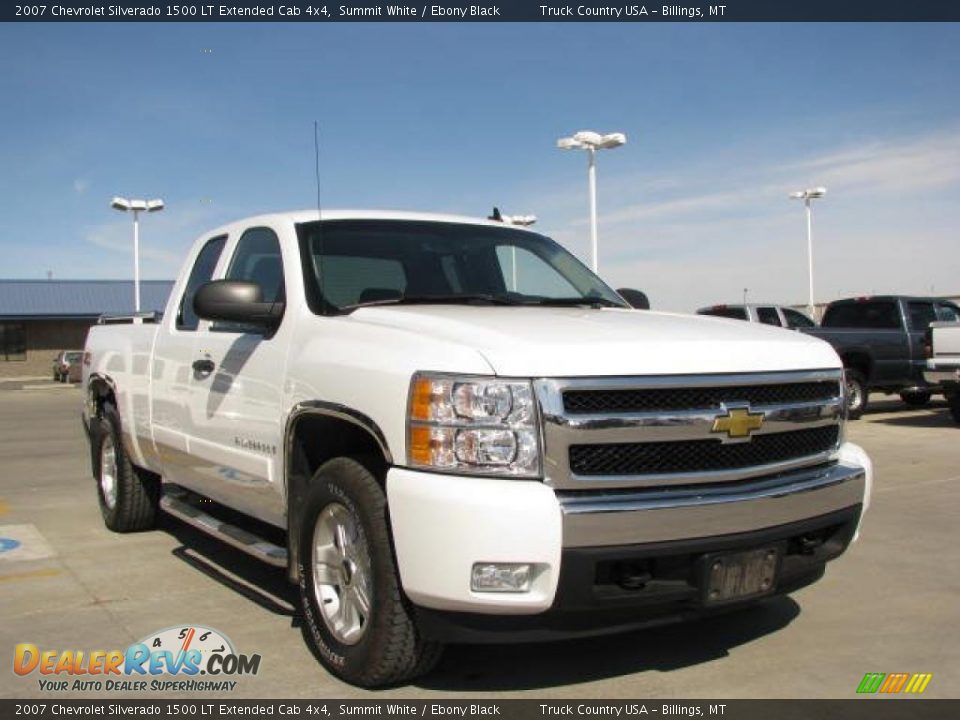 2007 Chevrolet Silverado 1500 LT Extended Cab 4x4 Summit White / Ebony Black Photo #3