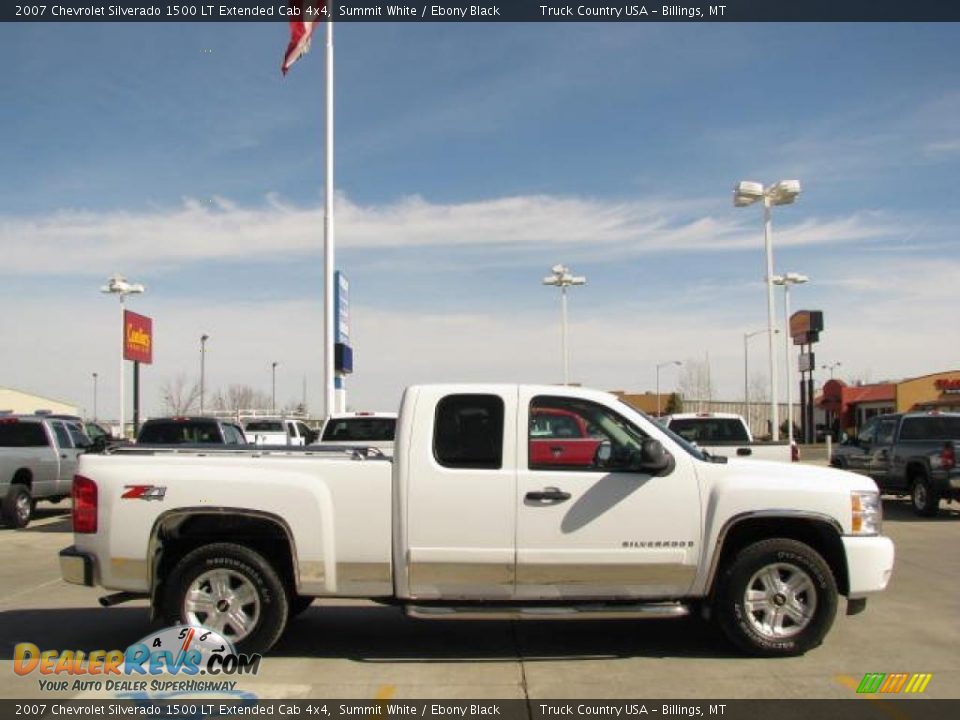 2007 Chevrolet Silverado 1500 LT Extended Cab 4x4 Summit White / Ebony Black Photo #4