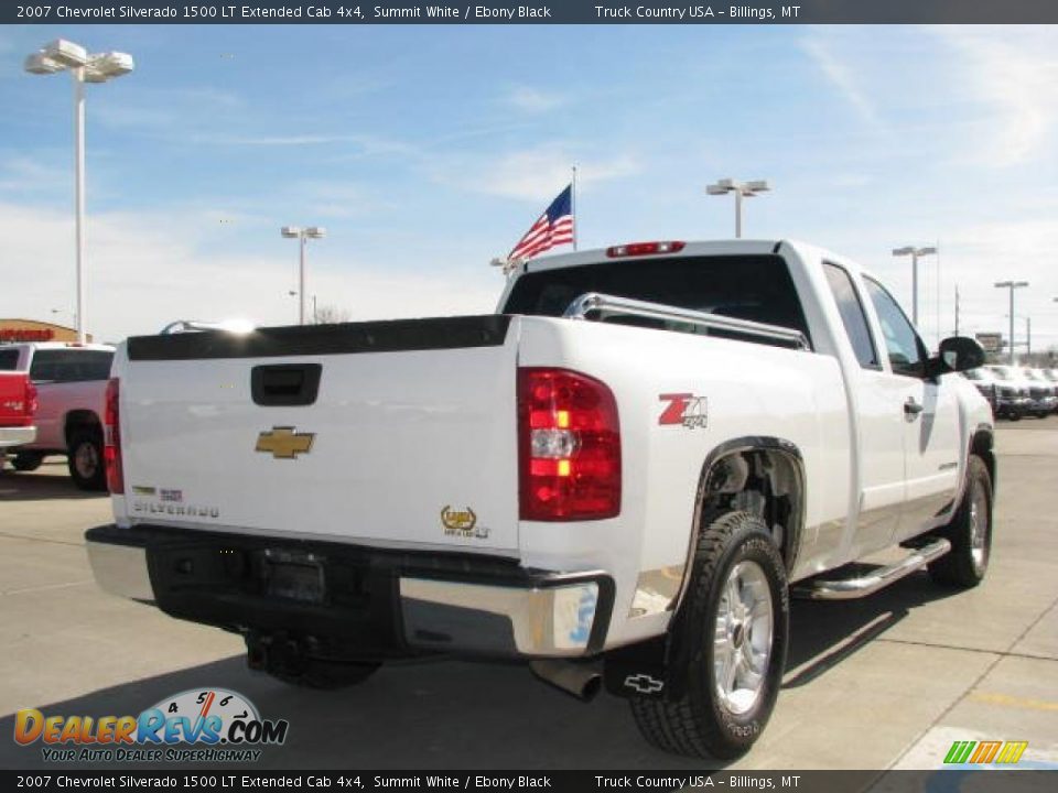 2007 Chevrolet Silverado 1500 LT Extended Cab 4x4 Summit White / Ebony Black Photo #5