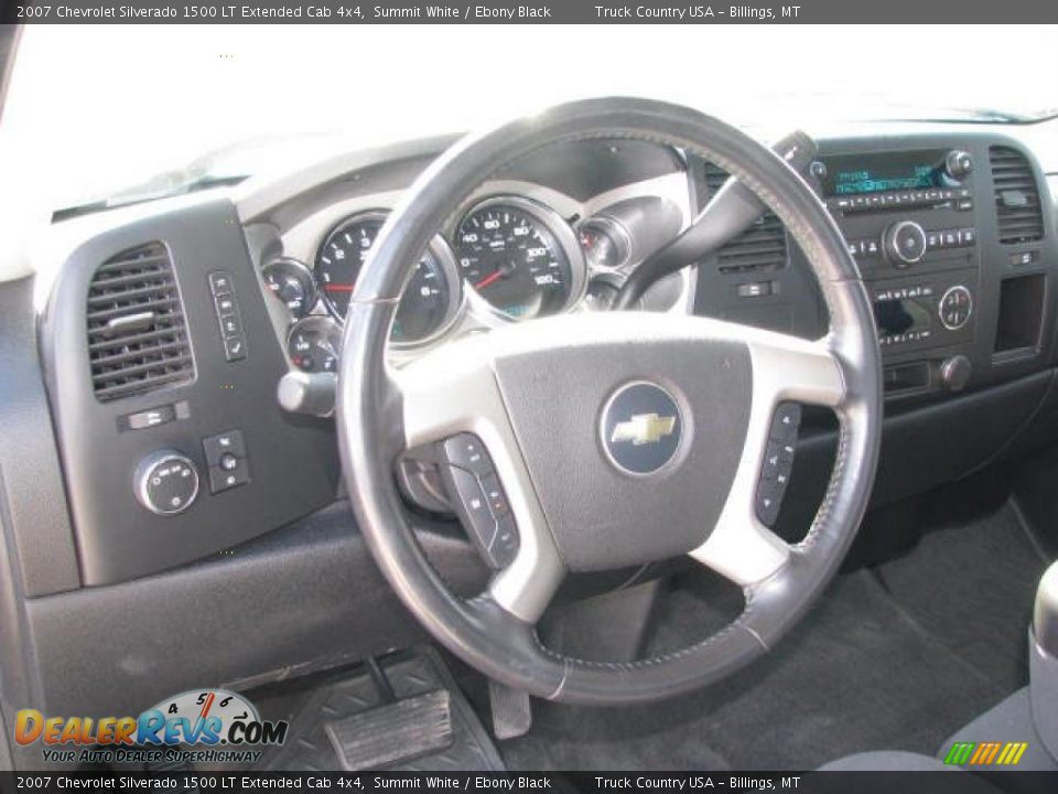 2007 Chevrolet Silverado 1500 LT Extended Cab 4x4 Summit White / Ebony Black Photo #9