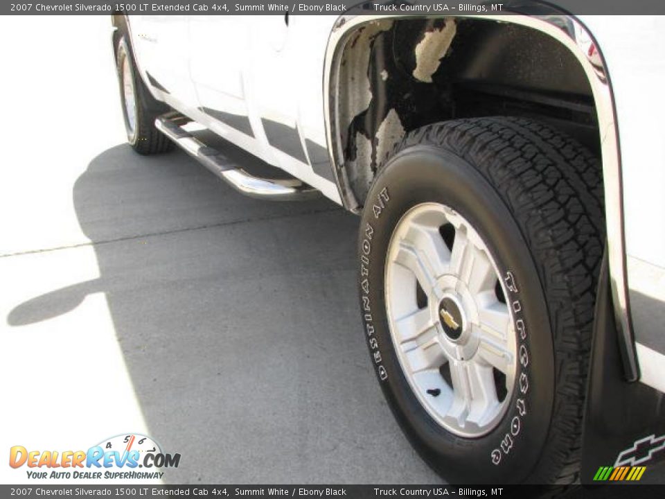 2007 Chevrolet Silverado 1500 LT Extended Cab 4x4 Summit White / Ebony Black Photo #11