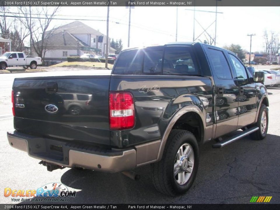 2004 Ford F150 XLT SuperCrew 4x4 Aspen Green Metallic / Tan Photo #3