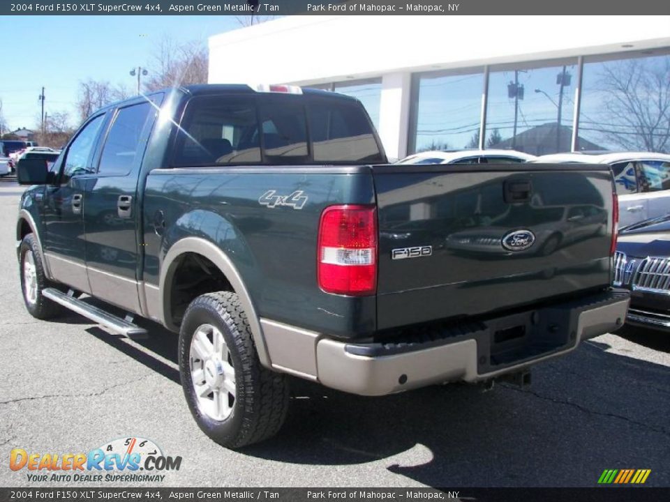 2004 Ford F150 XLT SuperCrew 4x4 Aspen Green Metallic / Tan Photo #4