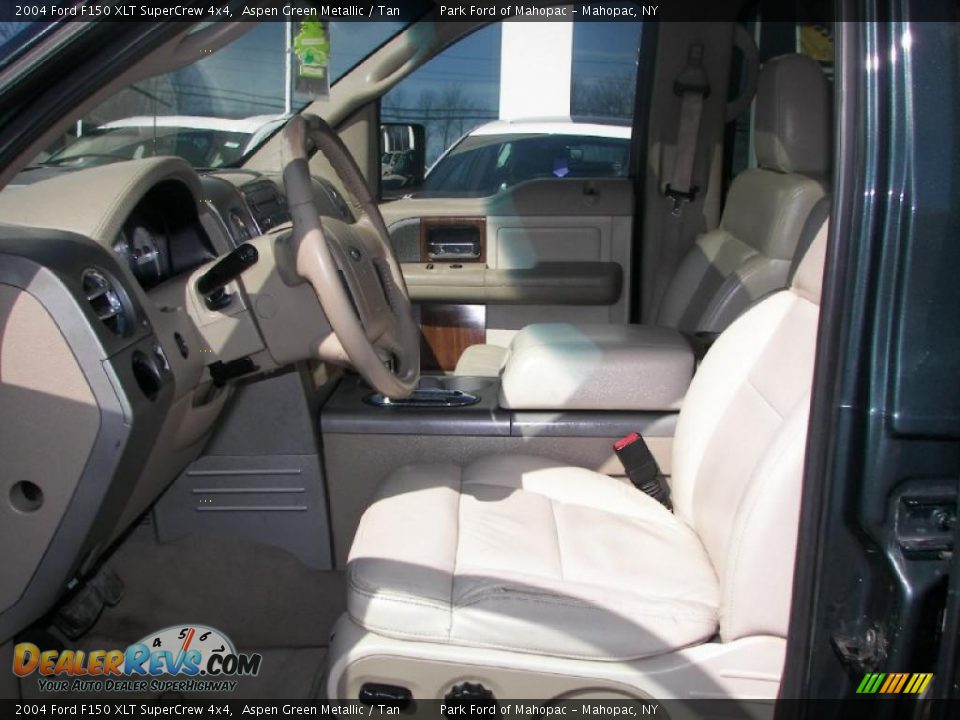 2004 Ford F150 XLT SuperCrew 4x4 Aspen Green Metallic / Tan Photo #5