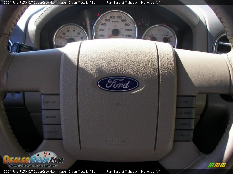 2004 Ford F150 XLT SuperCrew 4x4 Aspen Green Metallic / Tan Photo #17