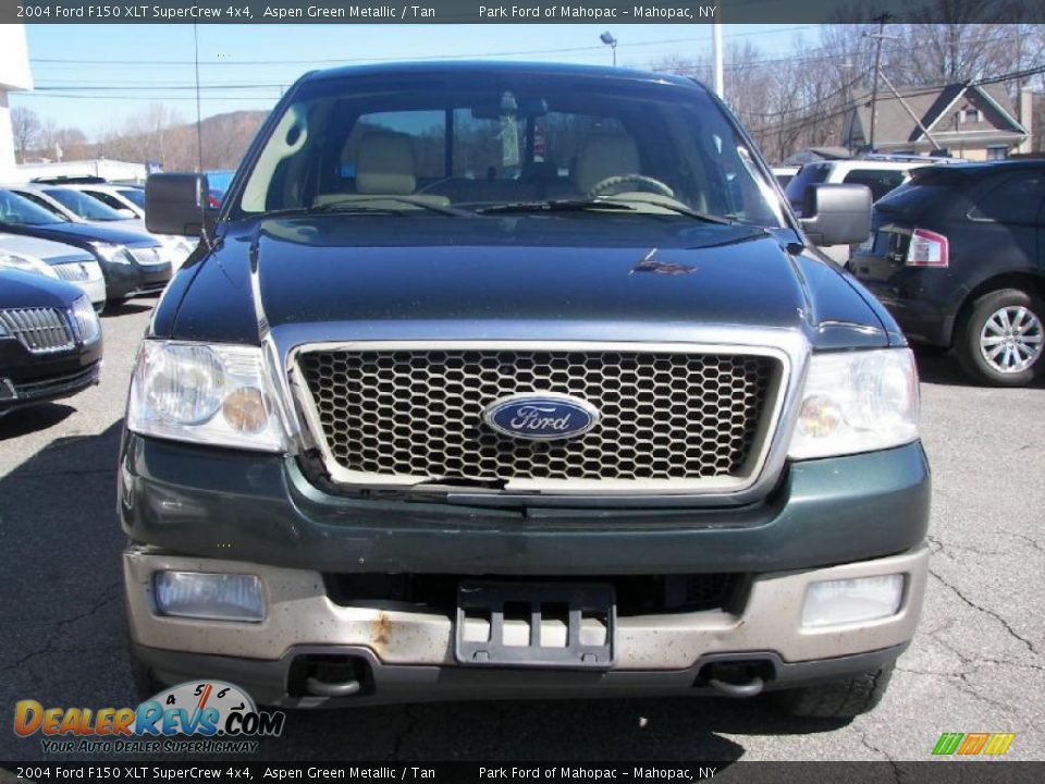 2004 Ford F150 XLT SuperCrew 4x4 Aspen Green Metallic / Tan Photo #24