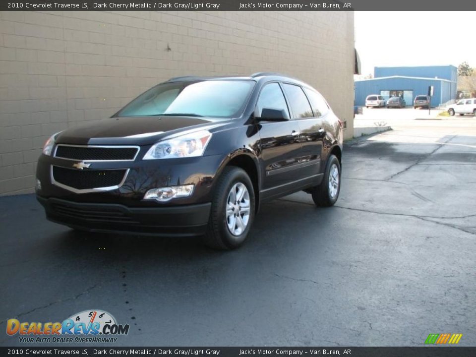 2010 Chevrolet Traverse LS Dark Cherry Metallic / Dark Gray/Light Gray Photo #2