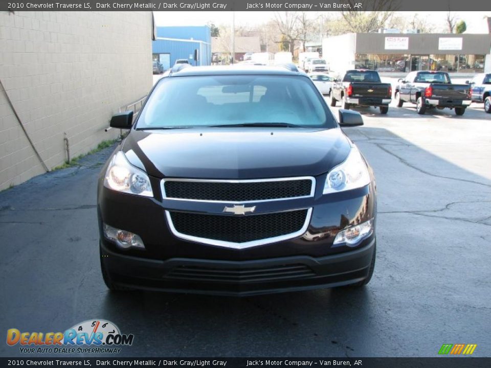 2010 Chevrolet Traverse LS Dark Cherry Metallic / Dark Gray/Light Gray Photo #3