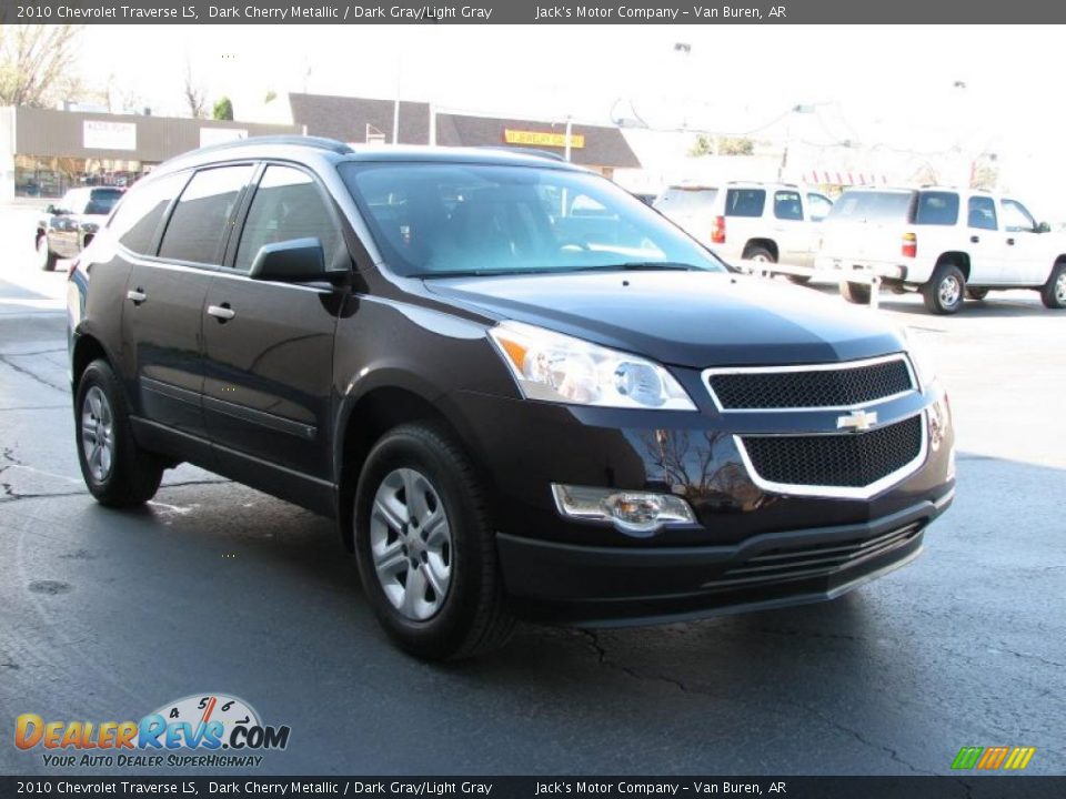 2010 Chevrolet Traverse LS Dark Cherry Metallic / Dark Gray/Light Gray Photo #4