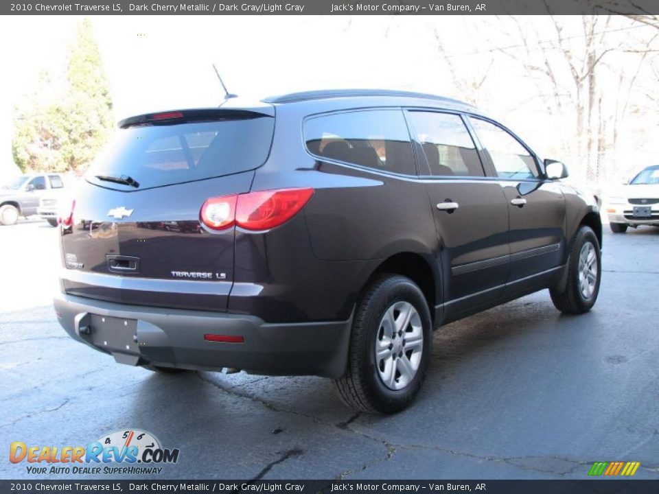 2010 Chevrolet Traverse LS Dark Cherry Metallic / Dark Gray/Light Gray Photo #5