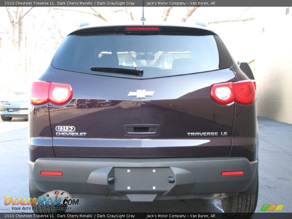 2010 Chevrolet Traverse LS Dark Cherry Metallic / Dark Gray/Light Gray Photo #6