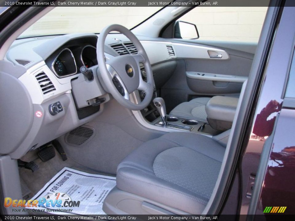 2010 Chevrolet Traverse LS Dark Cherry Metallic / Dark Gray/Light Gray Photo #11
