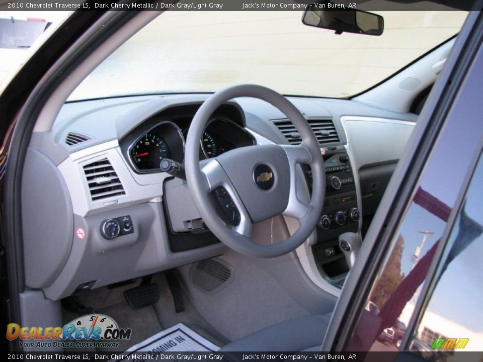 2010 Chevrolet Traverse LS Dark Cherry Metallic / Dark Gray/Light Gray Photo #12