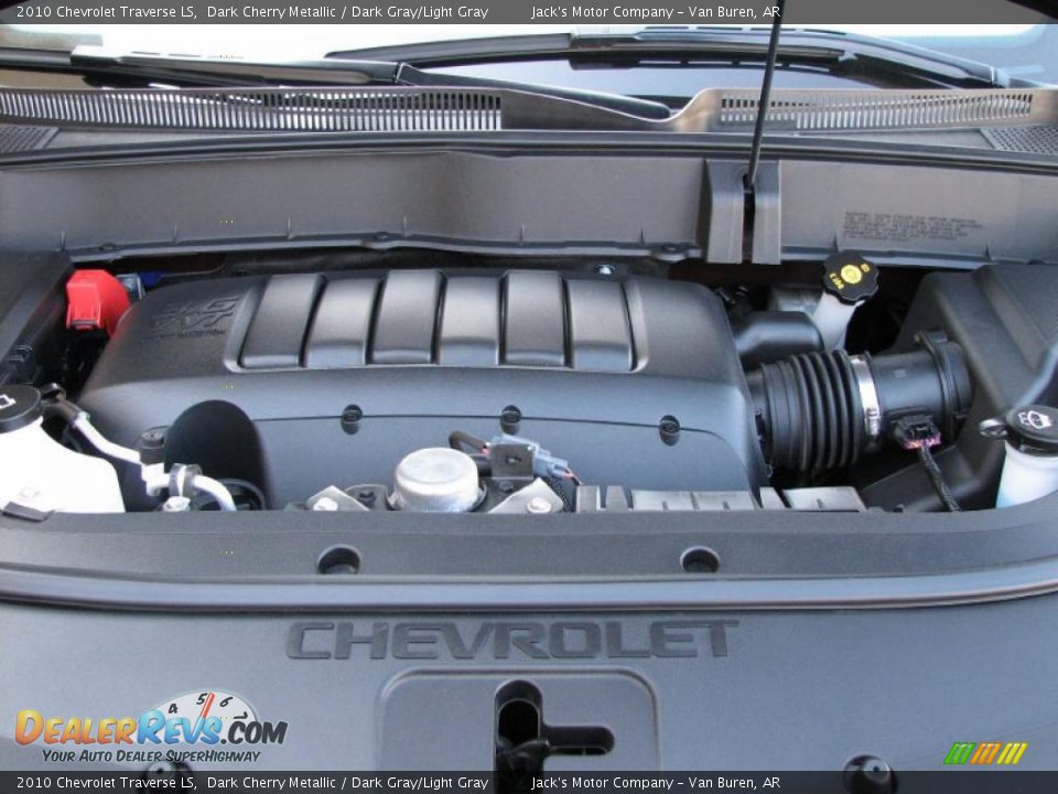 2010 Chevrolet Traverse LS Dark Cherry Metallic / Dark Gray/Light Gray Photo #21