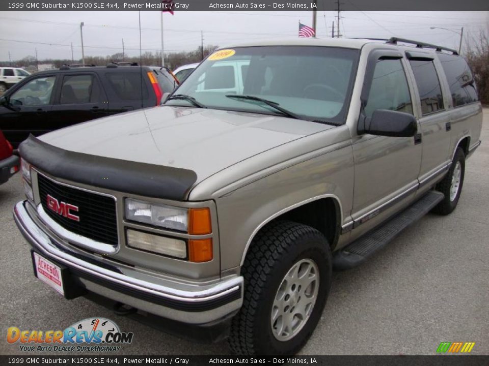 1999 GMC Suburban K1500 SLE 4x4 Pewter Metallic / Gray Photo #1
