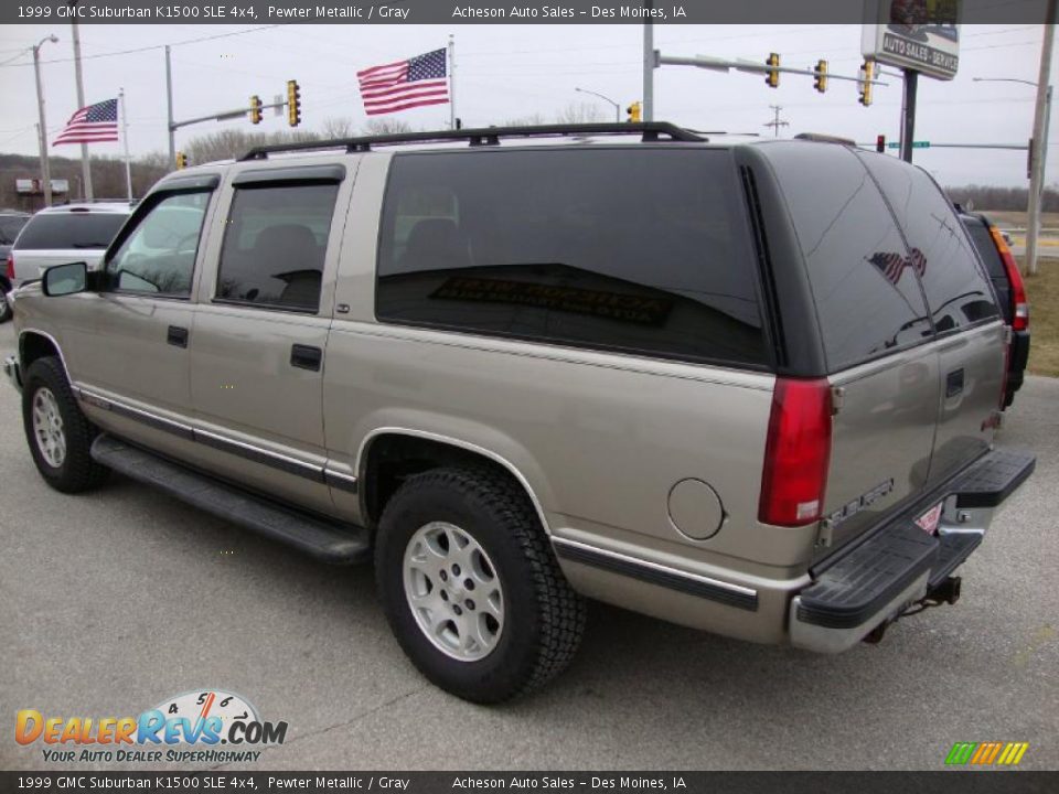 1999 GMC Suburban K1500 SLE 4x4 Pewter Metallic / Gray Photo #3