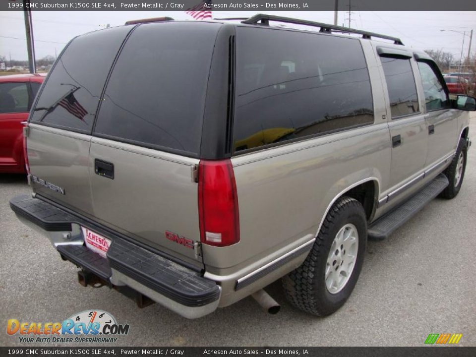 1999 GMC Suburban K1500 SLE 4x4 Pewter Metallic / Gray Photo #5