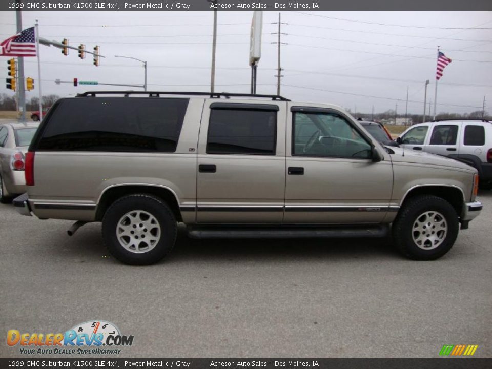 1999 GMC Suburban K1500 SLE 4x4 Pewter Metallic / Gray Photo #6