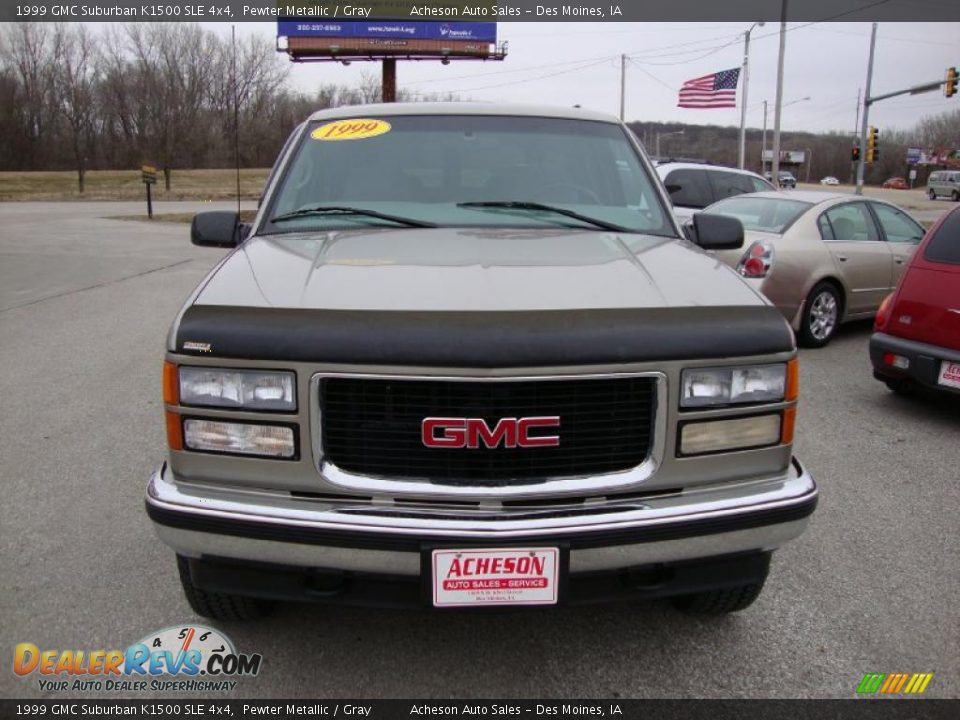 1999 GMC Suburban K1500 SLE 4x4 Pewter Metallic / Gray Photo #8