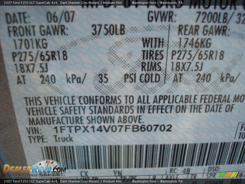 2007 Ford F150 XLT SuperCab 4x4 Dark Shadow Grey Metallic / Medium Flint Photo #19