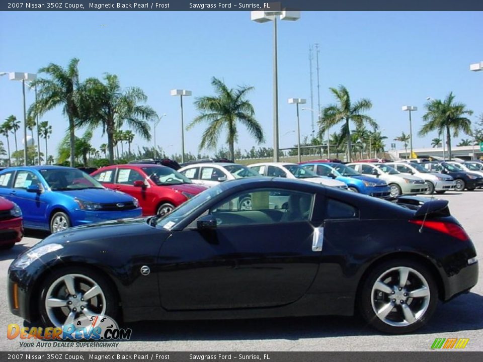2007 Nissan 350Z Coupe Magnetic Black Pearl / Frost Photo #6