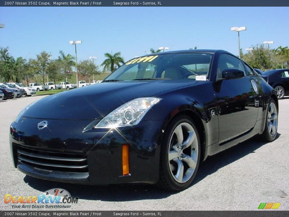 2007 Nissan 350Z Coupe Magnetic Black Pearl / Frost Photo #7