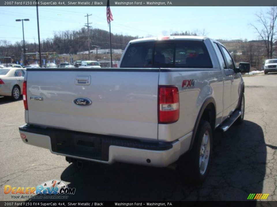 2007 Ford F150 FX4 SuperCab 4x4 Silver Metallic / Black Photo #4