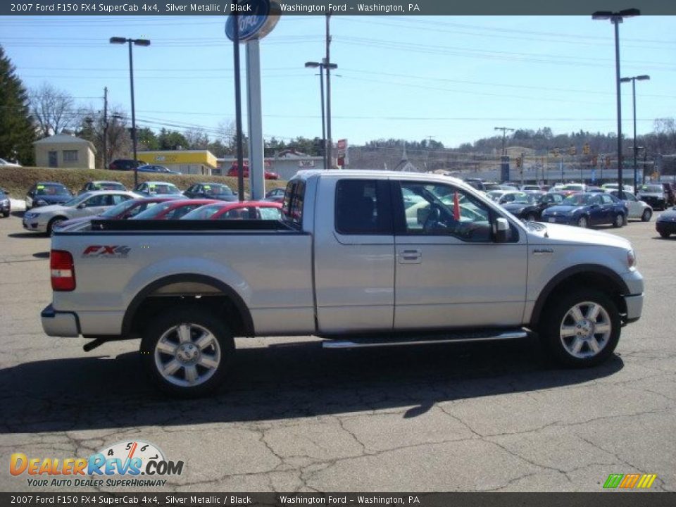2007 Ford F150 FX4 SuperCab 4x4 Silver Metallic / Black Photo #5