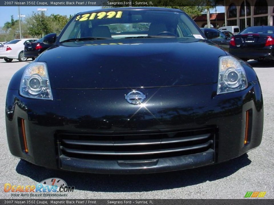 2007 Nissan 350Z Coupe Magnetic Black Pearl / Frost Photo #8