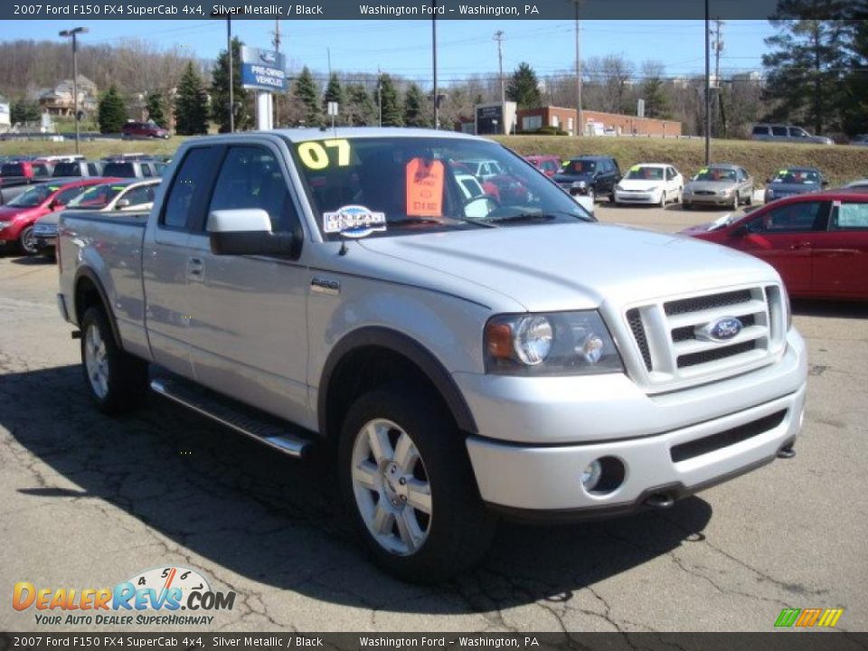 2007 Ford F150 FX4 SuperCab 4x4 Silver Metallic / Black Photo #6