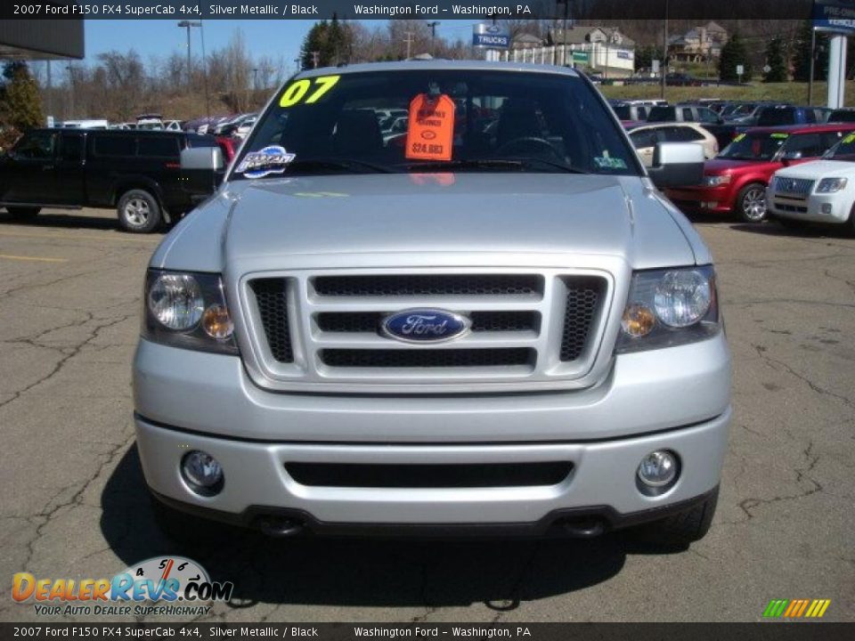 2007 Ford F150 FX4 SuperCab 4x4 Silver Metallic / Black Photo #10