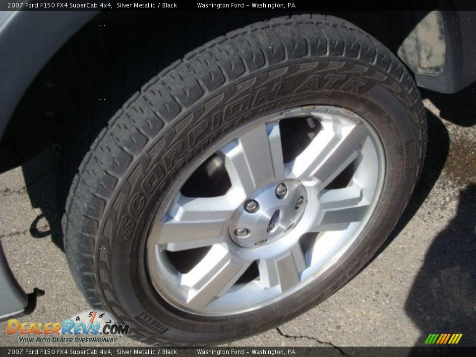 2007 Ford F150 FX4 SuperCab 4x4 Silver Metallic / Black Photo #12