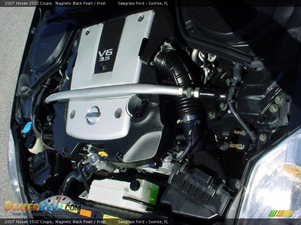 2007 Nissan 350Z Coupe Magnetic Black Pearl / Frost Photo #14