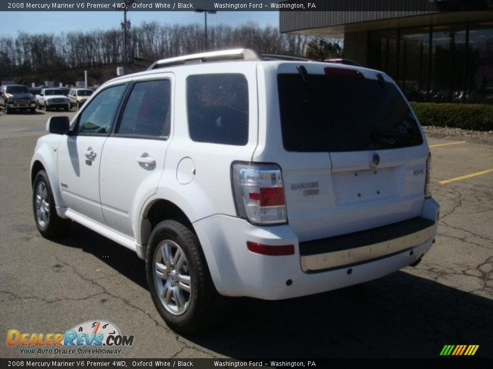 2008 Mercury Mariner V6 Premier 4WD Oxford White / Black Photo #2