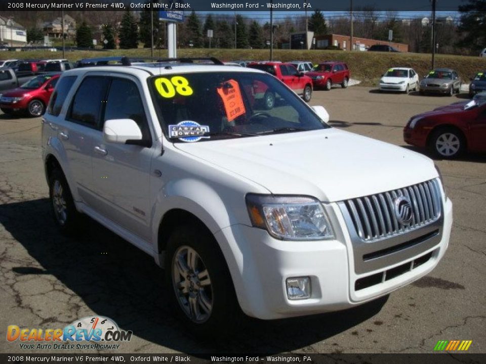 2008 Mercury Mariner V6 Premier 4WD Oxford White / Black Photo #6