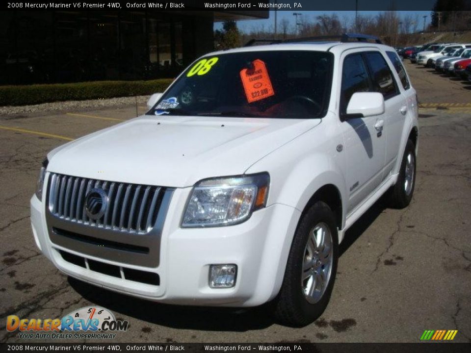 2008 Mercury Mariner V6 Premier 4WD Oxford White / Black Photo #11