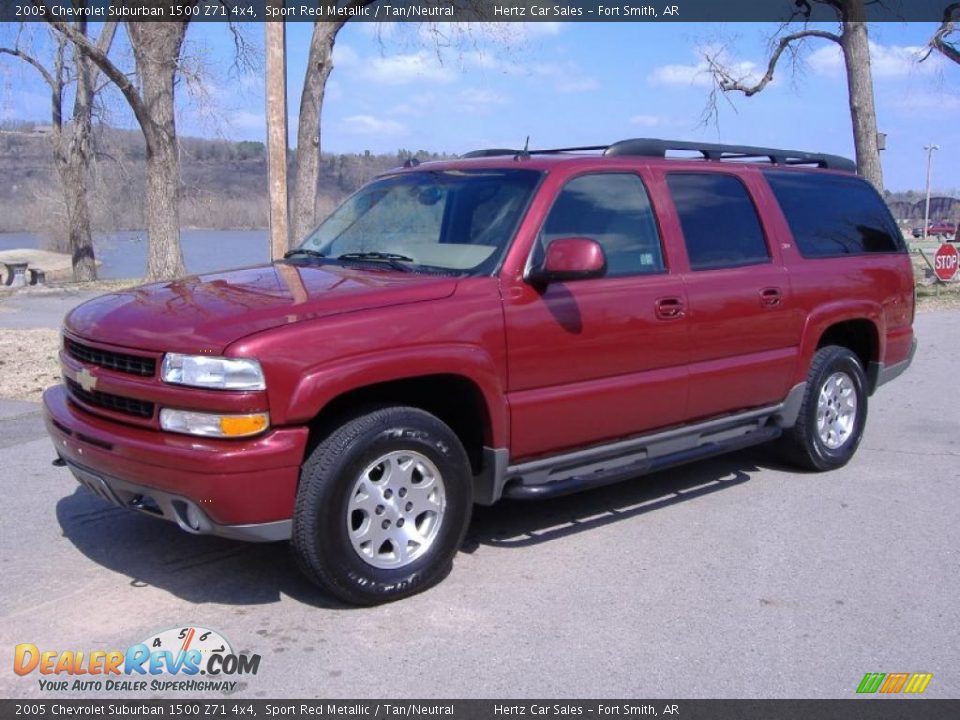 2005 Chevrolet Suburban 1500 Z71 4x4 Sport Red Metallic / Tan/Neutral Photo #1