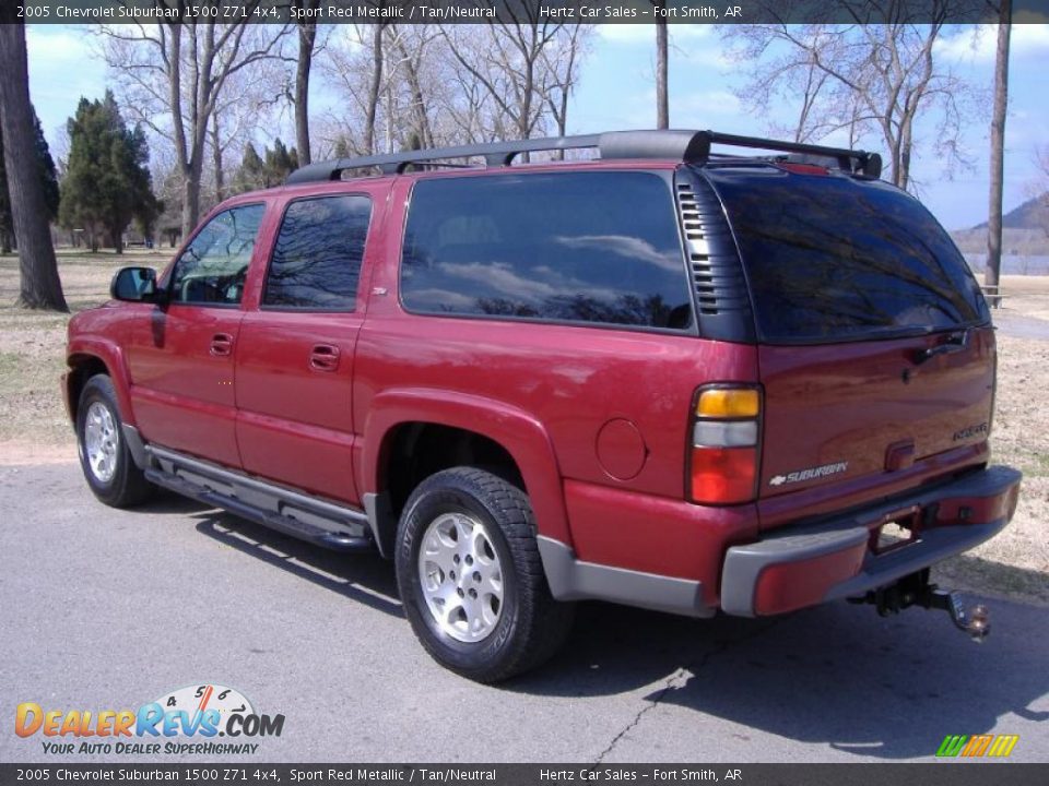 2005 Chevrolet Suburban 1500 Z71 4x4 Sport Red Metallic / Tan/Neutral Photo #3