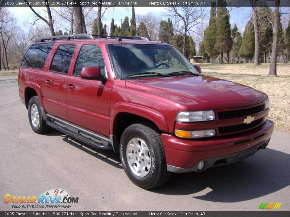2005 Chevrolet Suburban 1500 Z71 4x4 Sport Red Metallic / Tan/Neutral Photo #5