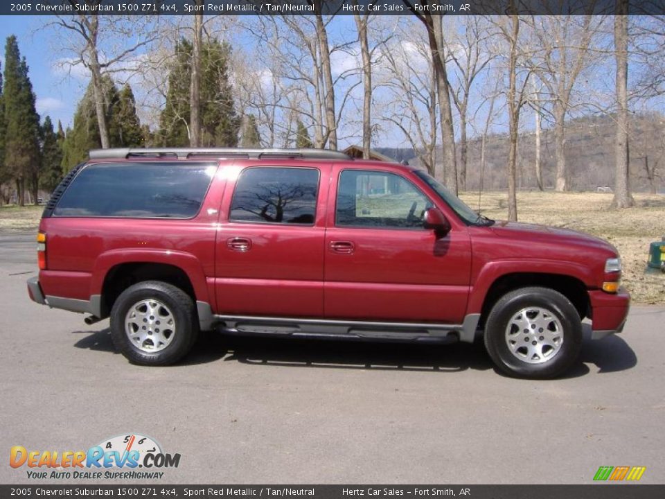 2005 Chevrolet Suburban 1500 Z71 4x4 Sport Red Metallic / Tan/Neutral Photo #6