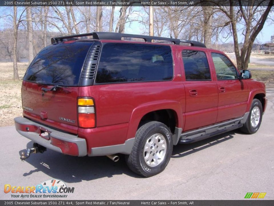 2005 Chevrolet Suburban 1500 Z71 4x4 Sport Red Metallic / Tan/Neutral Photo #7