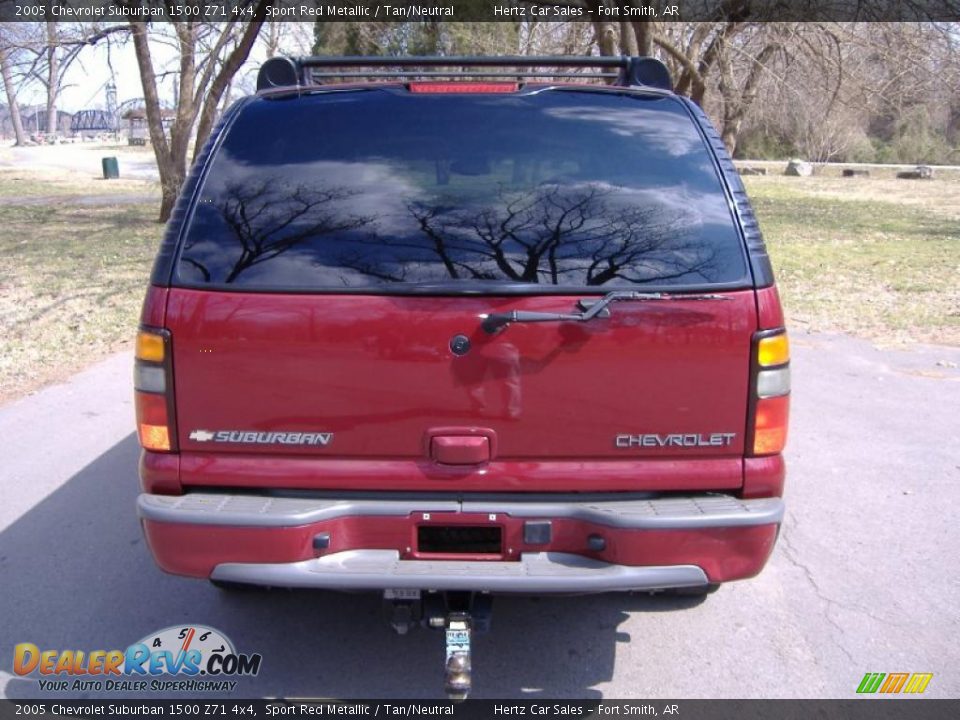 2005 Chevrolet Suburban 1500 Z71 4x4 Sport Red Metallic / Tan/Neutral Photo #8
