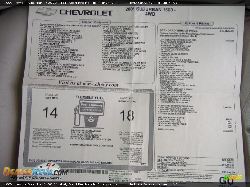 2005 Chevrolet Suburban 1500 Z71 4x4 Sport Red Metallic / Tan/Neutral Photo #23