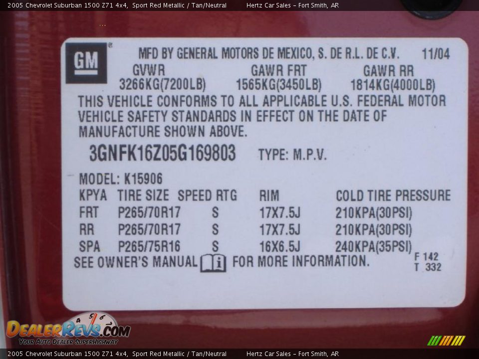 2005 Chevrolet Suburban 1500 Z71 4x4 Sport Red Metallic / Tan/Neutral Photo #25