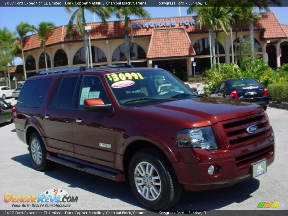 2007 Ford Expedition EL Limited Dark Copper Metallic / Charcoal Black/Caramel Photo #1