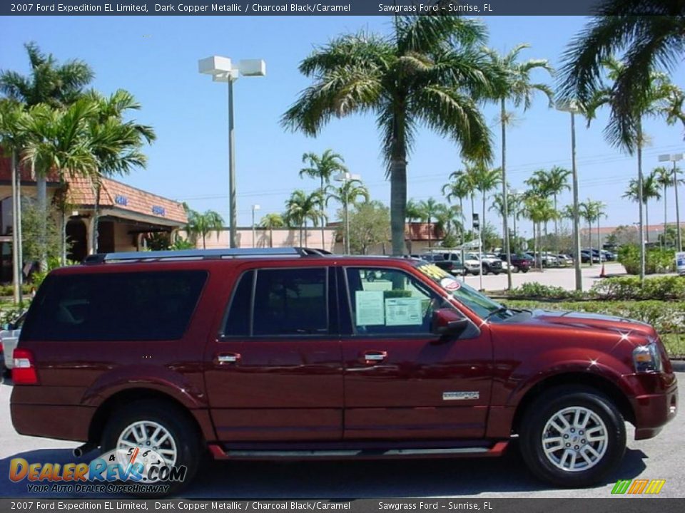 2007 Ford Expedition EL Limited Dark Copper Metallic / Charcoal Black/Caramel Photo #2