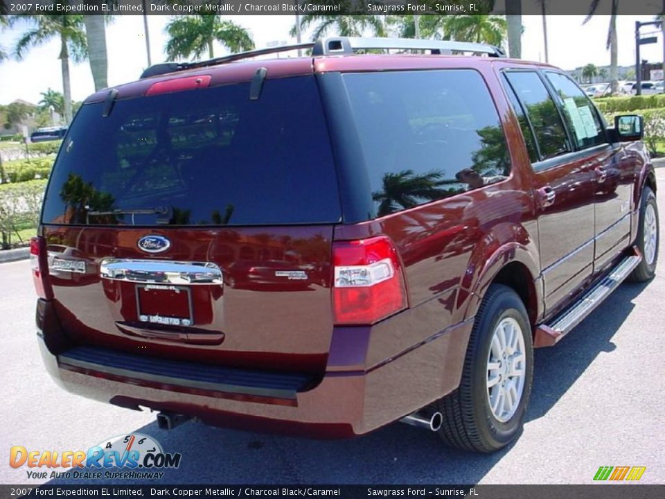 2007 Ford Expedition EL Limited Dark Copper Metallic / Charcoal Black/Caramel Photo #3