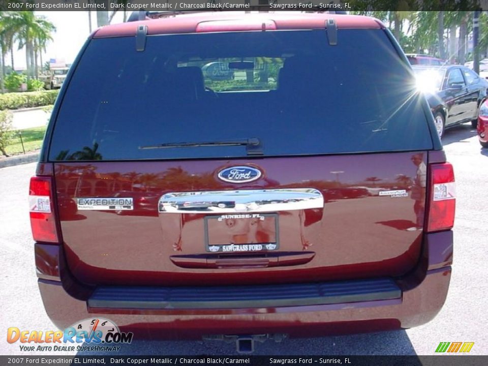 2007 Ford Expedition EL Limited Dark Copper Metallic / Charcoal Black/Caramel Photo #4