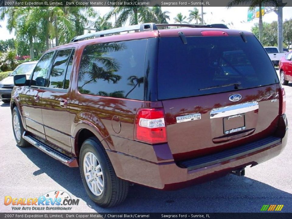 2007 Ford Expedition EL Limited Dark Copper Metallic / Charcoal Black/Caramel Photo #6