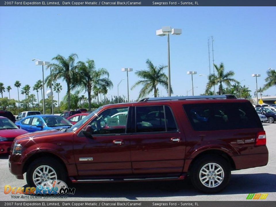 2007 Ford Expedition EL Limited Dark Copper Metallic / Charcoal Black/Caramel Photo #7